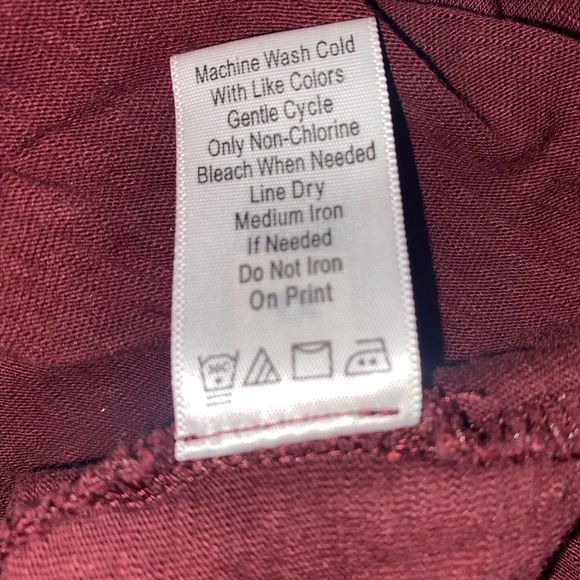 Coldwater Creek Size XL Burgundy Three-Quarter Sleeve Shirt with Boat-Like Neck - Picture 4 of 12